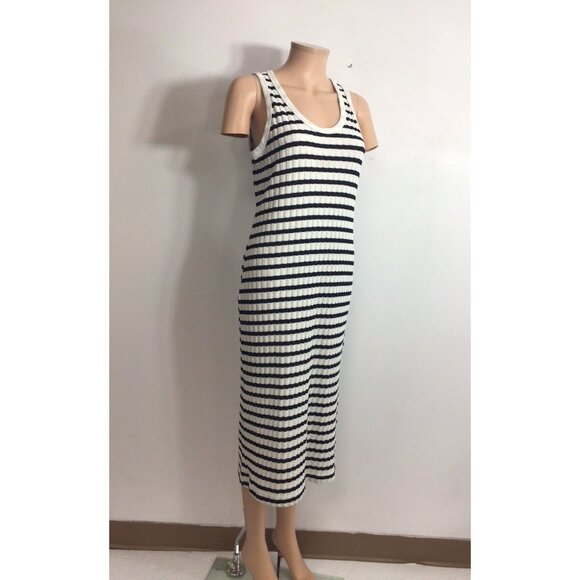 H&M Stripe Maxi Dress Nautical Womens Small - Picture 3 of 11